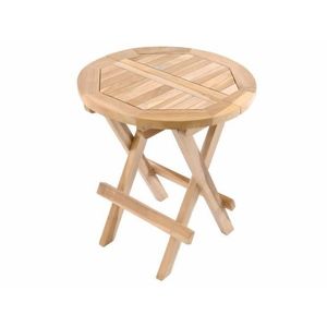 Zahradní odkládací stolek DIVERO z teakového dřeva obraz