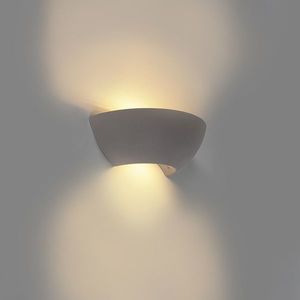 Průmyslová půlkruhová nástěnná lampa beton - Chatou obraz