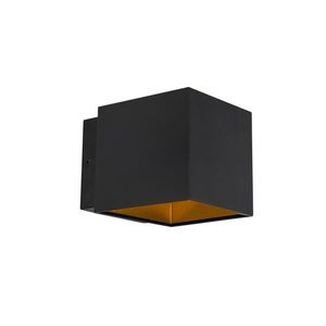 Designové nástěnné svítidlo černé / zlaté vč. LED - Caja obraz