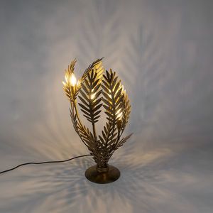 Vintage stolní lampa velká zlatá - Botanica obraz