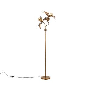 Vintage stojací lampa zlatá 2-světlo - Botanica obraz