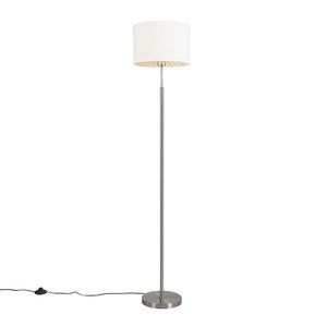 Moderní stojací lampa bílá kulatá - VT 1 obraz