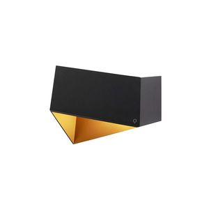 Designové nástěnné svítidlo černé se zlatem - skládací obraz