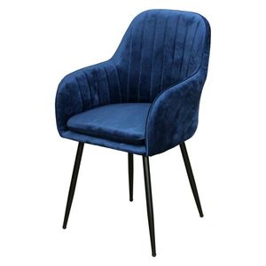 Jídelní židle DELTA modrý samet obraz