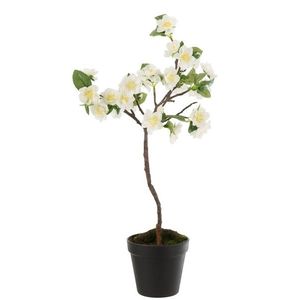 Dekorace umělý bílý kvetoucí stromek - 24-24*52 cm 12492 obraz