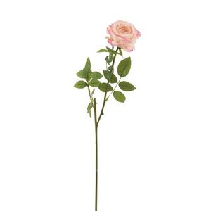 Dekorace umělá růžová růže Mattie - 17*10*59 cm 12496 obraz
