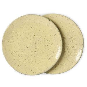 2ks žlutý dezertní talíř Gradient Ceramics - Ø 22, 5*1, 5cm ACE6901 obraz