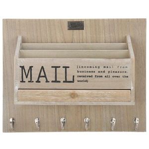 Přírodní box na poštu na zeď s nápisem Mail - 38*30*11 cm 8500221096377 obraz