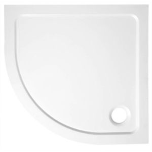 AQUALINE TECMI sprchová vanička z litého mramoru, čtvrtkruh 80x80x3cm, R55 PQ558 obraz