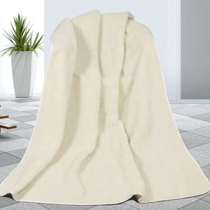 Bellatex Vlněná deka Evropské Merino bílá, 155 x 200 cm obraz