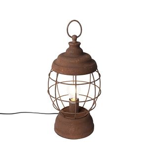 Rustikální stolní lampa rez - Lentera obraz