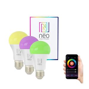 NEO LITE SMART sada 3x žárovka LED E27 9W RGB+CCT barevná a bílá, stmívatelná, Wi-Fi, TUYA 07712C obraz