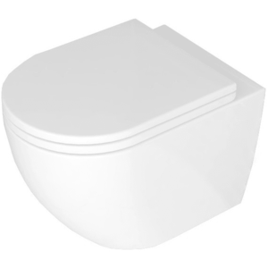 REA Závěsná WC mísa včetně sedátka RIMLESS Carlo Mini Basic bílá REA-C6200 obraz