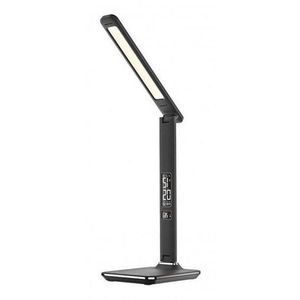 Solight LED stolní lampa 9W s displejem černá WO45-B obraz