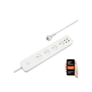 Neo NEO 07707L - Prodlužovací kabel NEO LITE Smart 4AC + 4USB Wi-Fi Tuya 1, 5m obraz