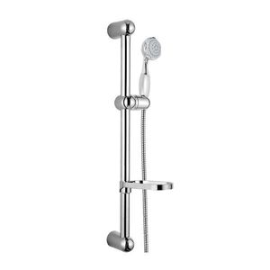 MEREO Sprchová souprava, pětipolohová sprcha, dvouzámková hadice, stavitelný držák, mýdlenka, plast/chrom CB900A obraz