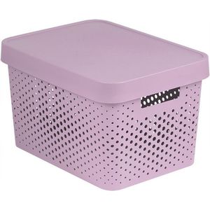 CURVER Úložný box s víkem plastový 17L - růžový R41170 obraz
