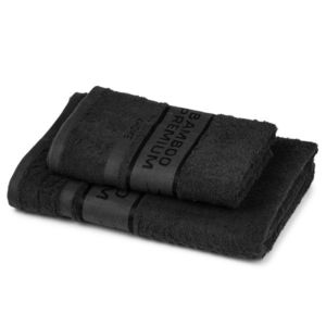 4Home Sada Bamboo Premium osuška a ručník černá, 70 x 140 cm, 50 x 100 cm obraz