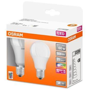 LED žárovka OSRAM A60 RGBW 9W E27 2700K 2ks + dálkový ovladač obraz