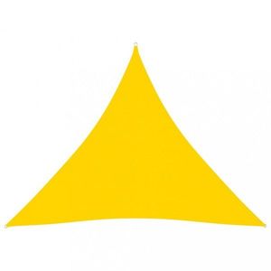 Stínící plachta trojúhelníková 4x4x4 m oxfordská látka Dekorhome Žlutá obraz
