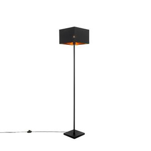 Moderní stojací lampa černá se zlatem - VT 1 obraz