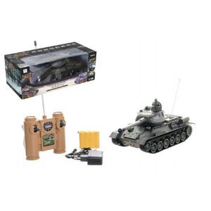 Teddies 58798 Tank RC plast 33cm T-34 27MHz na baterie+dobíjecí pack se zvukem a světlem v krabici 40x15x19cm obraz