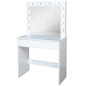 Toaletní Stůl Malmo + Led Bílý obraz