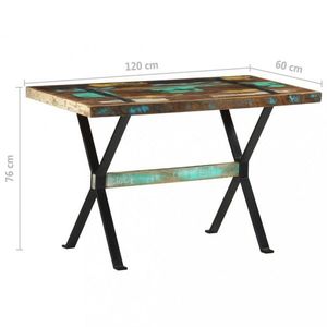 Jídelní stůl dřevo / ocel Dekorhome 120x60x76 cm obraz