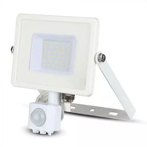 LED Solution Bílý LED reflektor 30W s pohybovým čidlem Premium Barva světla: Teplá bílá 457 obraz