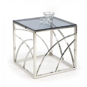 HALMAR Konferenční stolek Unispace 2 sklo/stříbrný obraz