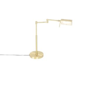 Designová stolní lampa zlatá vč. LED s dotykovým stmívačem - Notia obraz