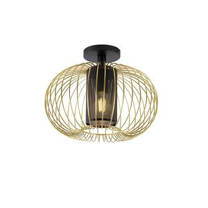 Designová stropní lampa zlatá s černou - Marnie obraz