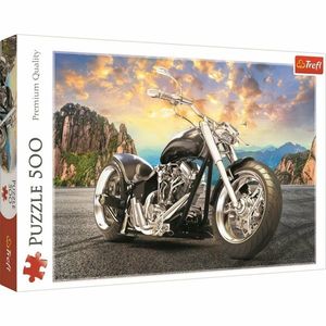 Trefl Puzzle Černá motorka, 500 dílků obraz