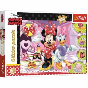 Trefl Třpytivé puzzle Minnie a Daisy, 100 dílků obraz