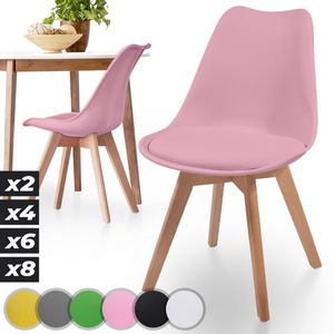 80462 MIADOMODO Sada jídelních židlí, růžová, 2 kusy obraz