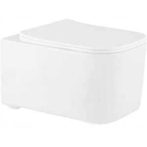 MEXEN/S Elis Závěsná WC mísa včetně sedátka s slow-slim, duroplast, bílá 30910600 obraz