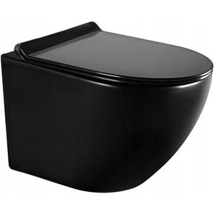 MEXEN Lena Závěsná WC mísa včetně sedátka s slow-slim, Duroplastu, černá 30224070 obraz