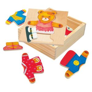 Bino Puzzle-šatní skříň-medvědice obraz