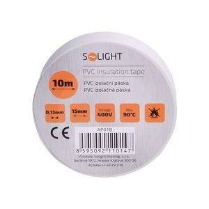 Solight Izolační páska 15mm x 0, 13mm x 10m, bílá AP01B obraz