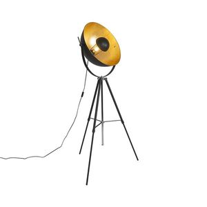 Stojací lampa černá se zlatým 51 cm nastavitelným stativem - Magnax obraz