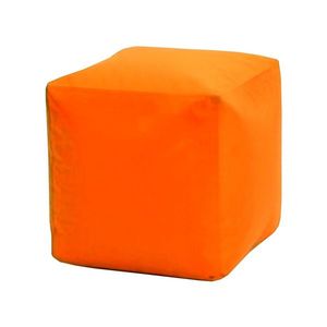 Sedací taburet CUBE oranžový s náplní obraz