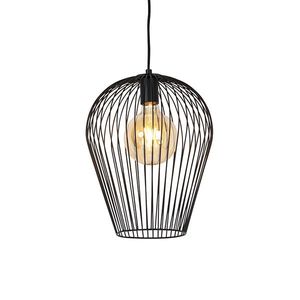 Designová závěsná lampa černá - Wire Ario obraz