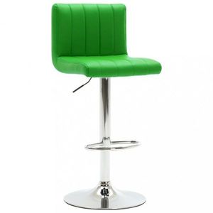 Barová židle umělá kůže / chrom Dekorhome Zelená obraz