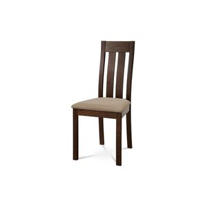 Dřevěná židle TROGON, ořech/béžová obraz