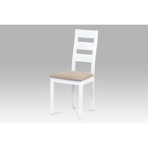 Dřevěná židle PERSONATUS, masiv buk, bílá obraz