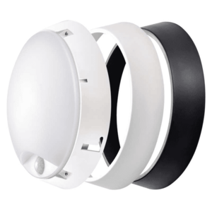 EMOS Bílé/černé LED stropní/nástěnné svítidlo s pohybovým čidlem 14W IP54 Barva světla: Teplá bílá ZM3131 obraz
