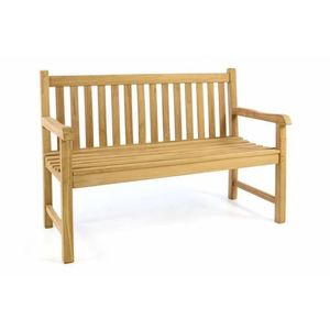 Divero 53824 Zahradní lavice - ošetřené týkové dřevo - 130 cm obraz