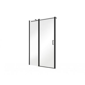 HOPA Bezrámové sprchové dveře EXO-C BLACK BARVA rámu Černá matná, Pevná stěna Bez pevné stěny, Rozměr A 110 cm, Rozměr C 190 cm, Směr zavírání Univerzální Levé / Pravé, Výplň Čiré bezpečnostní sklo 6 mm BCEXOC110BC obraz