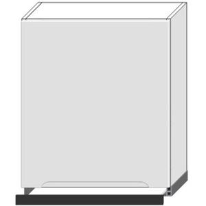Kuchyňská Skříňka Zoya W60/68 Slim Pl Se Stříbrnou Digestoří Bílý Puntík/Bílý obraz