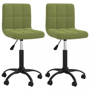 Otočná jídelní židle 2 ks samet / kov Dekorhome Světle zelená, Otočná jídelní židle 2 ks samet / kov Dekorhome Světle zelená obraz